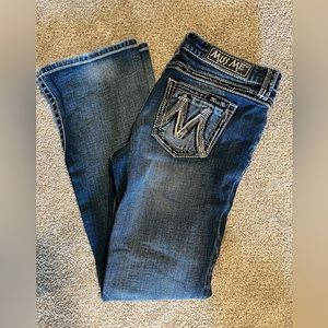 Miss Me M Series-Buckle Daisy Easy Boot Cut Jeans 28